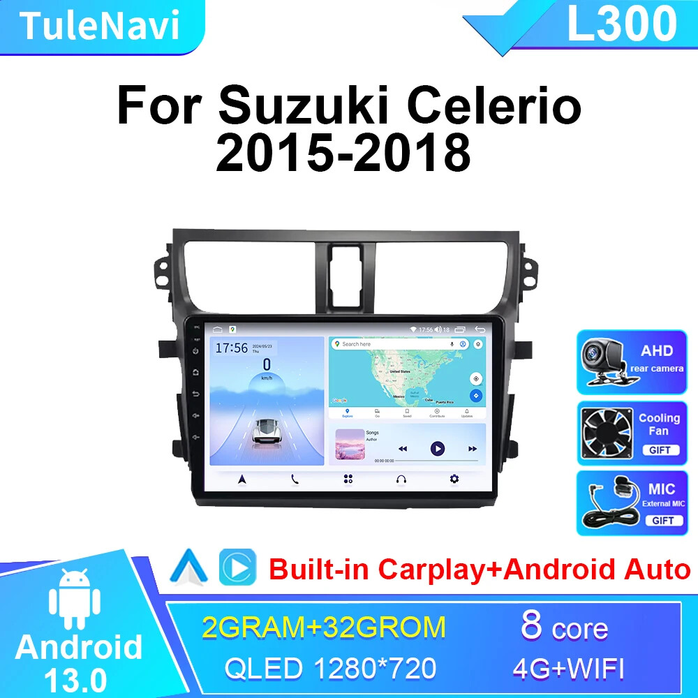 For Suzuki Celerio 2015-2018 Car Radio CarPlay GPS Multimedia Stereo Auto Player