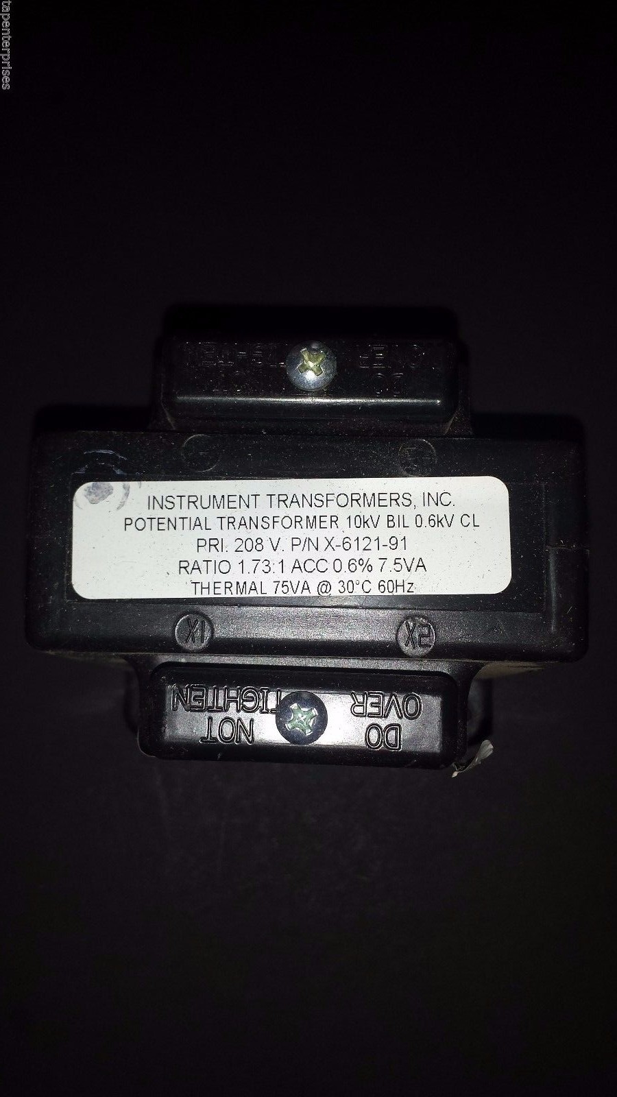 Instrument Transformers Inc Potential Transformer, X-6121-91, 468-208