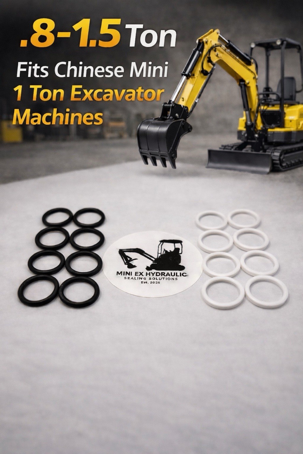 Chinese Mini Excavator Spool Valve Seal Kit Fits 0.8-1.5 Ton Machines Gen 2