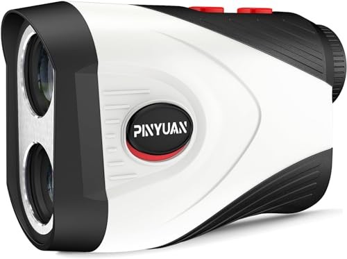 BLACK/WHITE - PINYUAN GOLF RANGEFINDER WITH SLOPE 1200 YARD MAGNET STRIPE SH117
