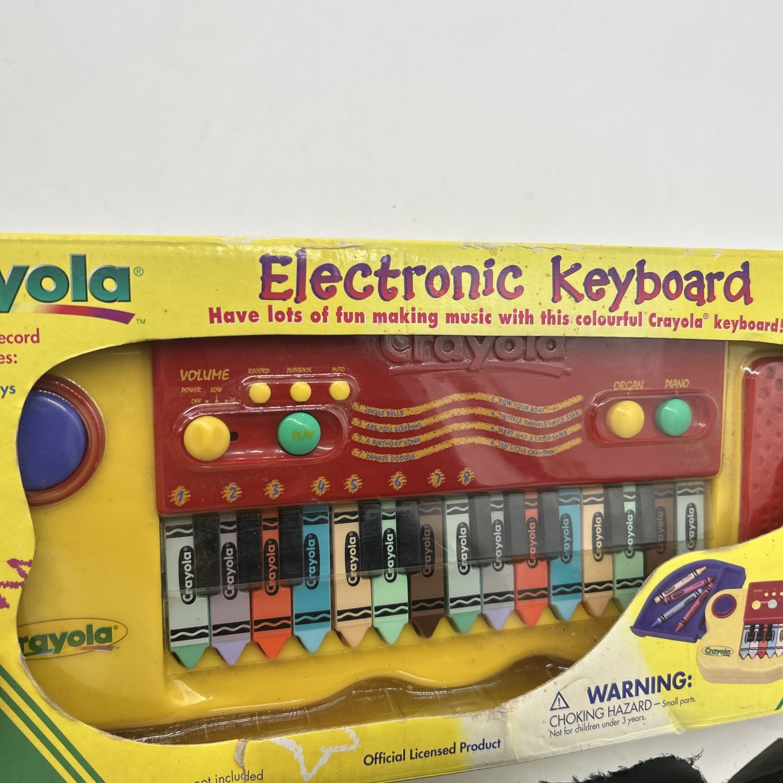 Vintage 1998 Crayola Binney & Smith Electronic Keyboard W/Storage
