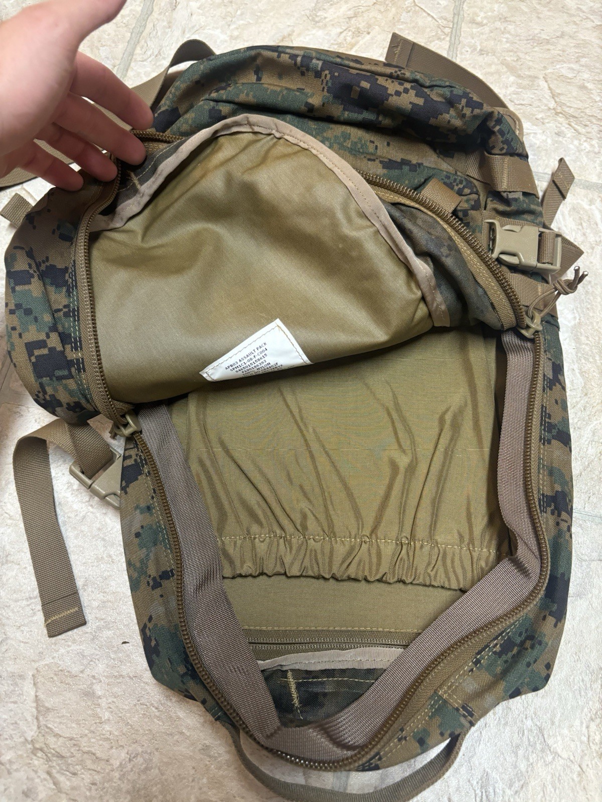 Arc'tery Propper APB03 USMC ILBE Assault Pack MARPAT Backpack Military Recon