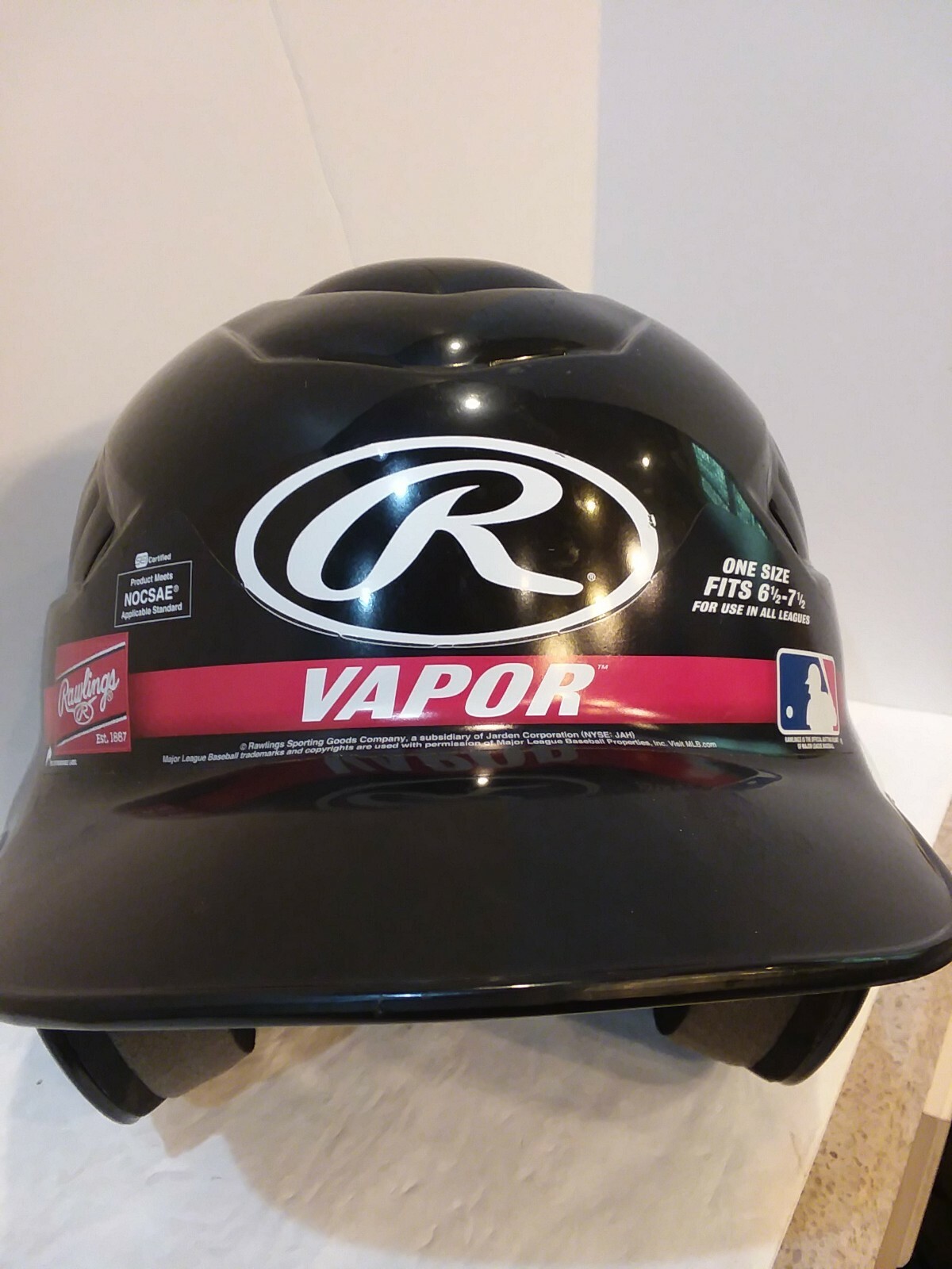 Rawlings NEW Vapor Baseball Softball Youth Black Helmet 6.5/7.5 All Leagues