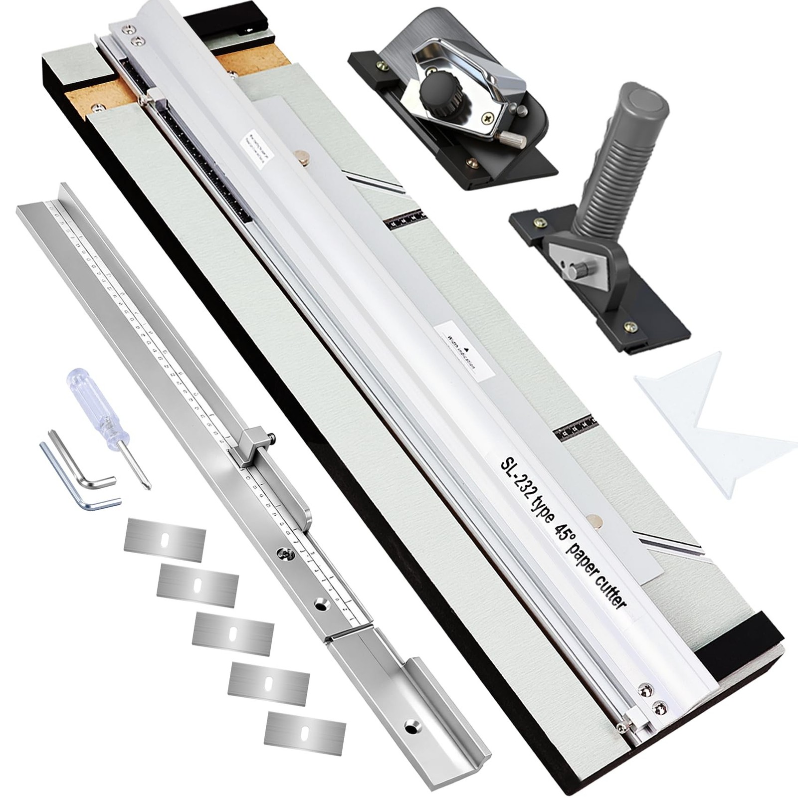 32in Mat Cutter for Framing, Board Mounted Mat Board Cutter with Heavy Duty S...
