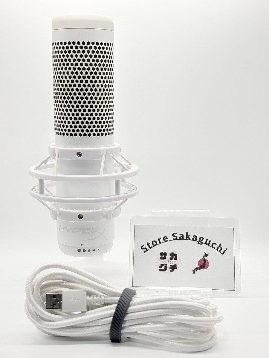 HyperX QuadCast S White USB Condenser Gaming Mic RGB 4 Polar Pattern Tap Mute