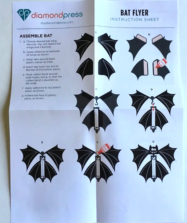 Diamond Press Bat Flyer Kit Halloween Interactive Stamp & Die Set Free Ship