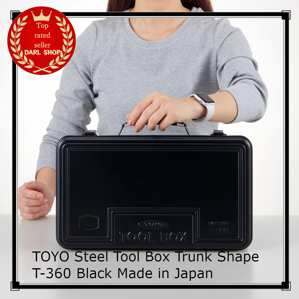 TOYO Steel Tool Box Trunk Shape T-360 Black Made in Japan New CBP