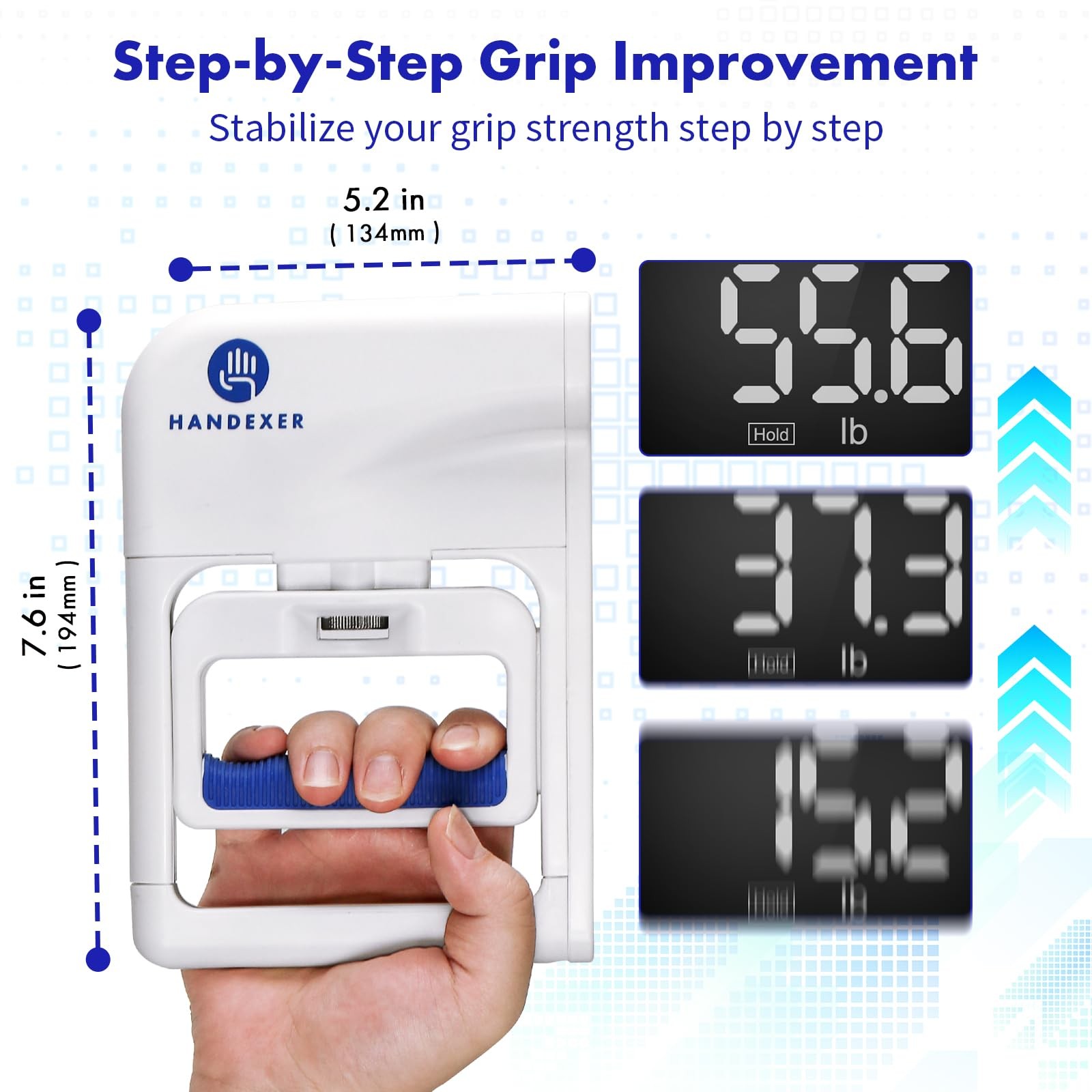 Grip Strength Tester, Digital Hand Dynamometer FDA Registered with Backlit LC...