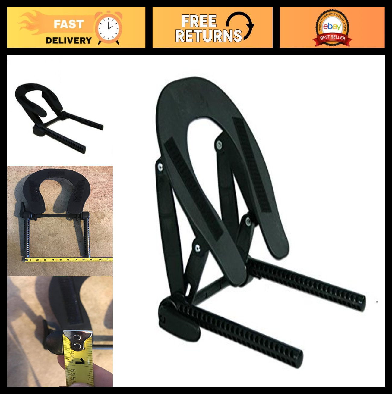 Adjustable Massage Table Face Cradle - Universal Fit, Comfortable, Black Color