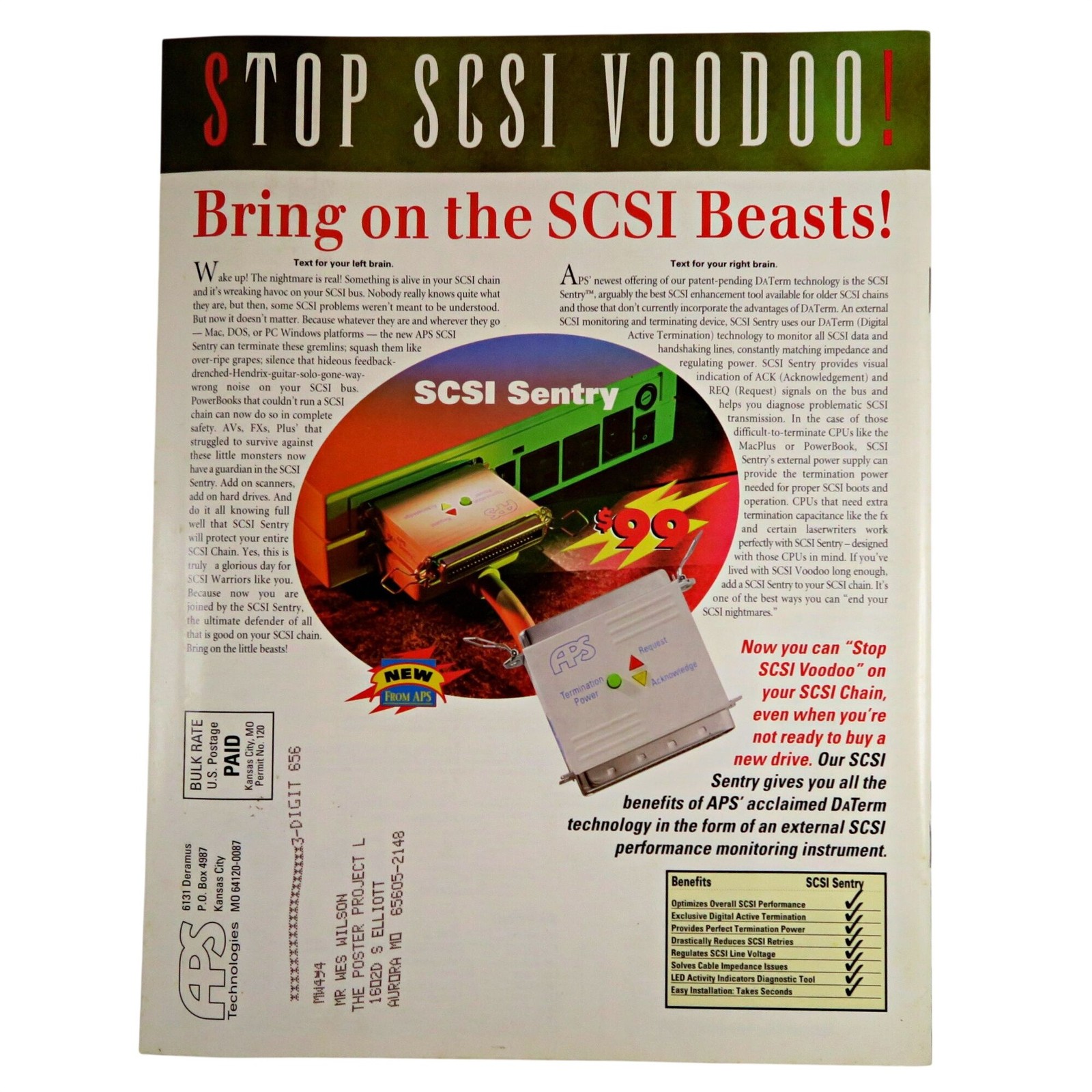 APS Technologies Catalog, Spring 1994 - SCSI, SyQuest, MO & PowerBook Gear