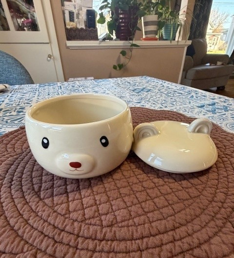 Brand New Ceramic Bear Trinket Jar