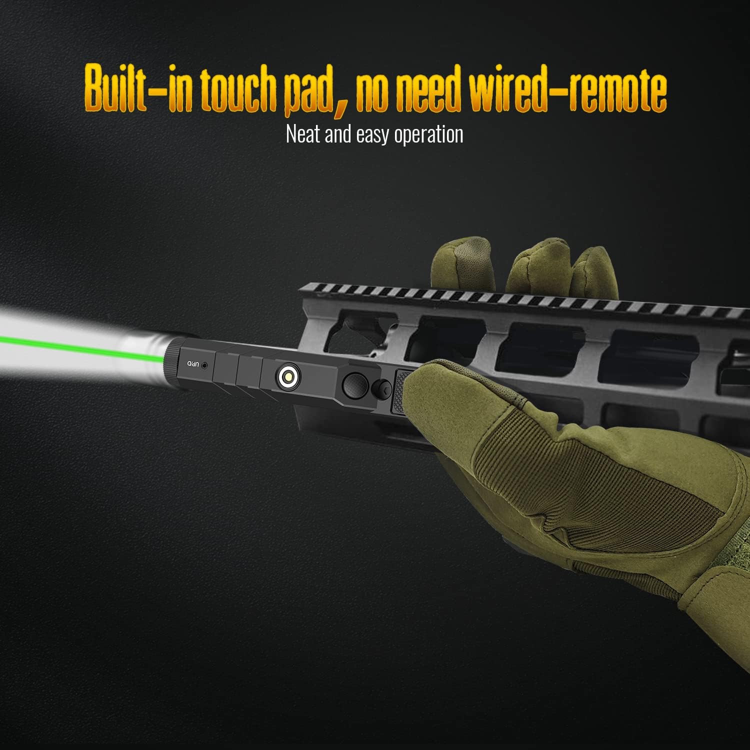 1600 Lumens Green Laser Light Combo Is Compatible with Mlok/Picatinny Rail for R