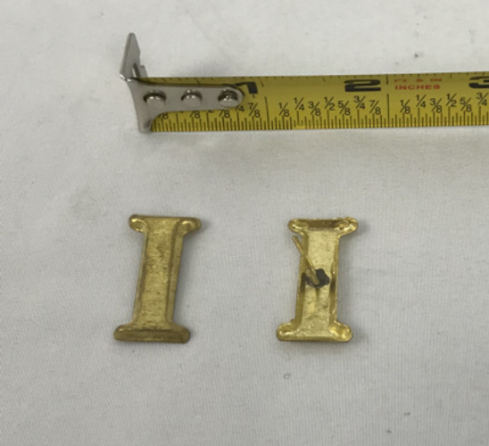 Hat Brass - 1 Inch Company Letter "I"