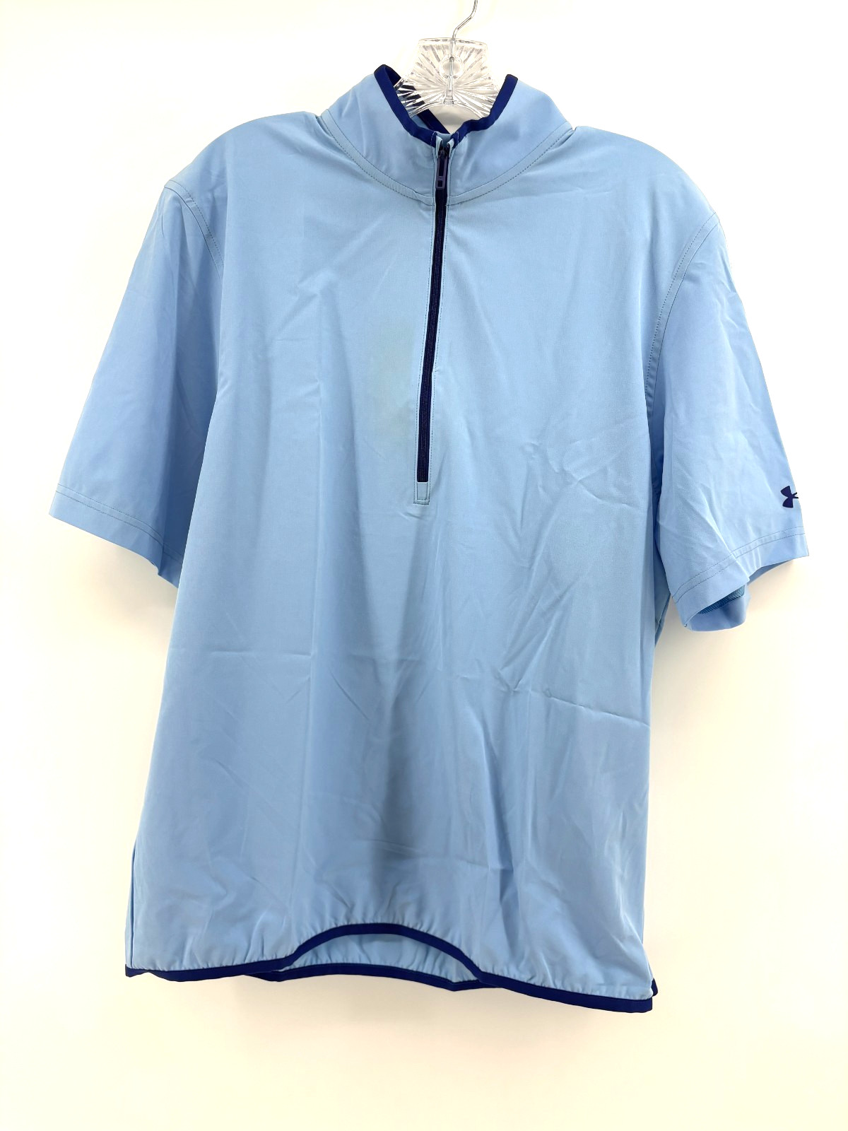 NEW Under Armour Storm Golf Shirt Blue Half Zip Short Sleeve Medium *See Desc.
