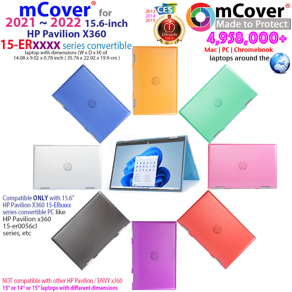 NEW mCover® Hard Case for 2021 2022 15.6" HP Pavilion x360 15-ERxxxx convertible