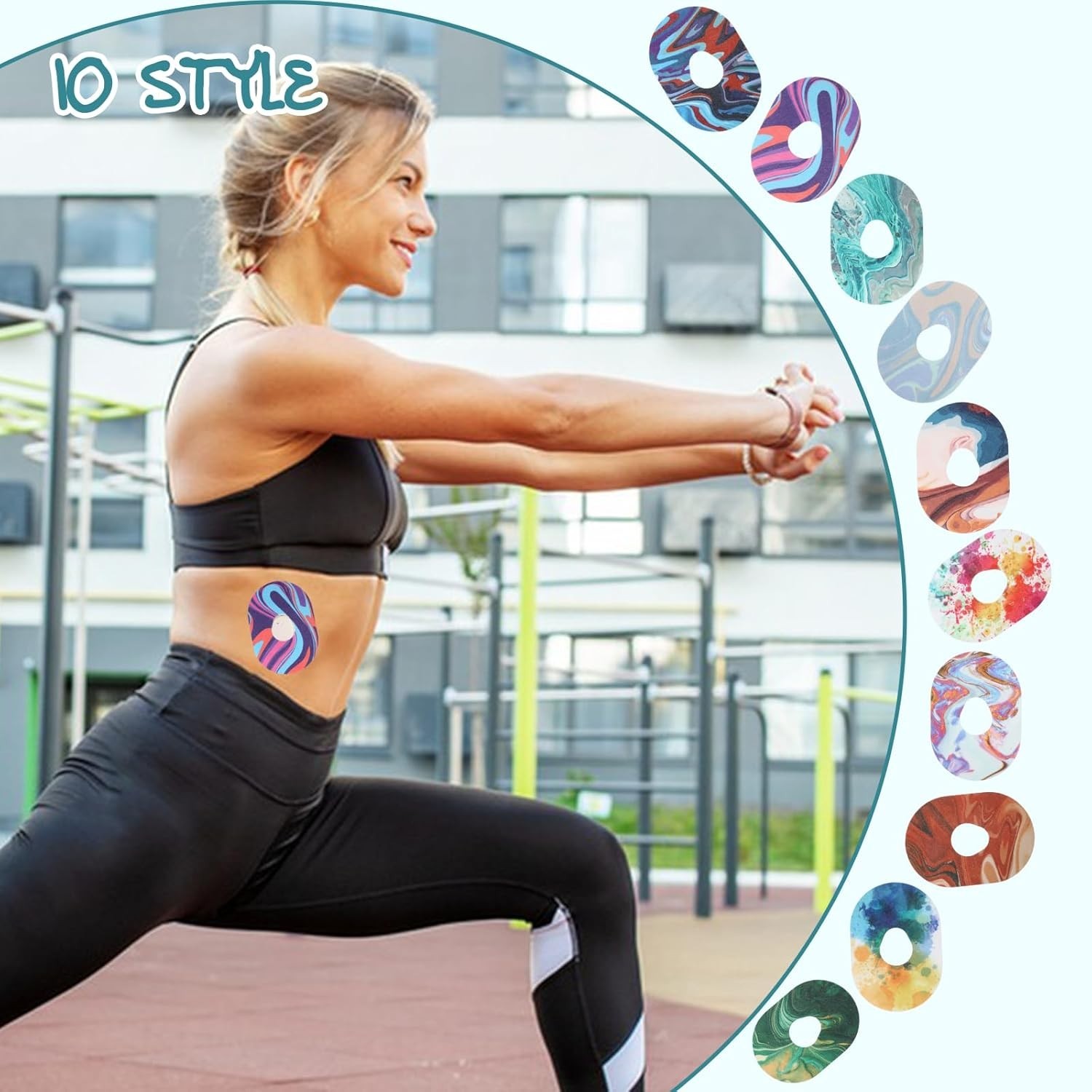 30 Pack Adhesive Patches for Dexcom G7, Waterproof & Sweatproof Flexible Pre-Cut