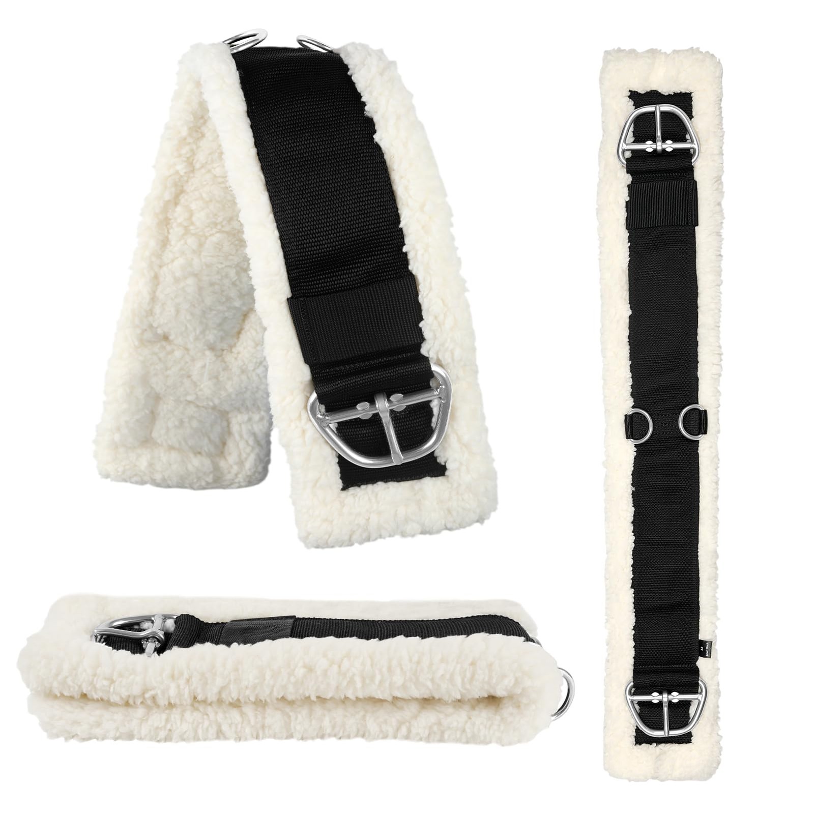 Western Cinch Horse Girth 28 to 34 - Soft 25mm Thick Fleece Padding & Non-Slip N
