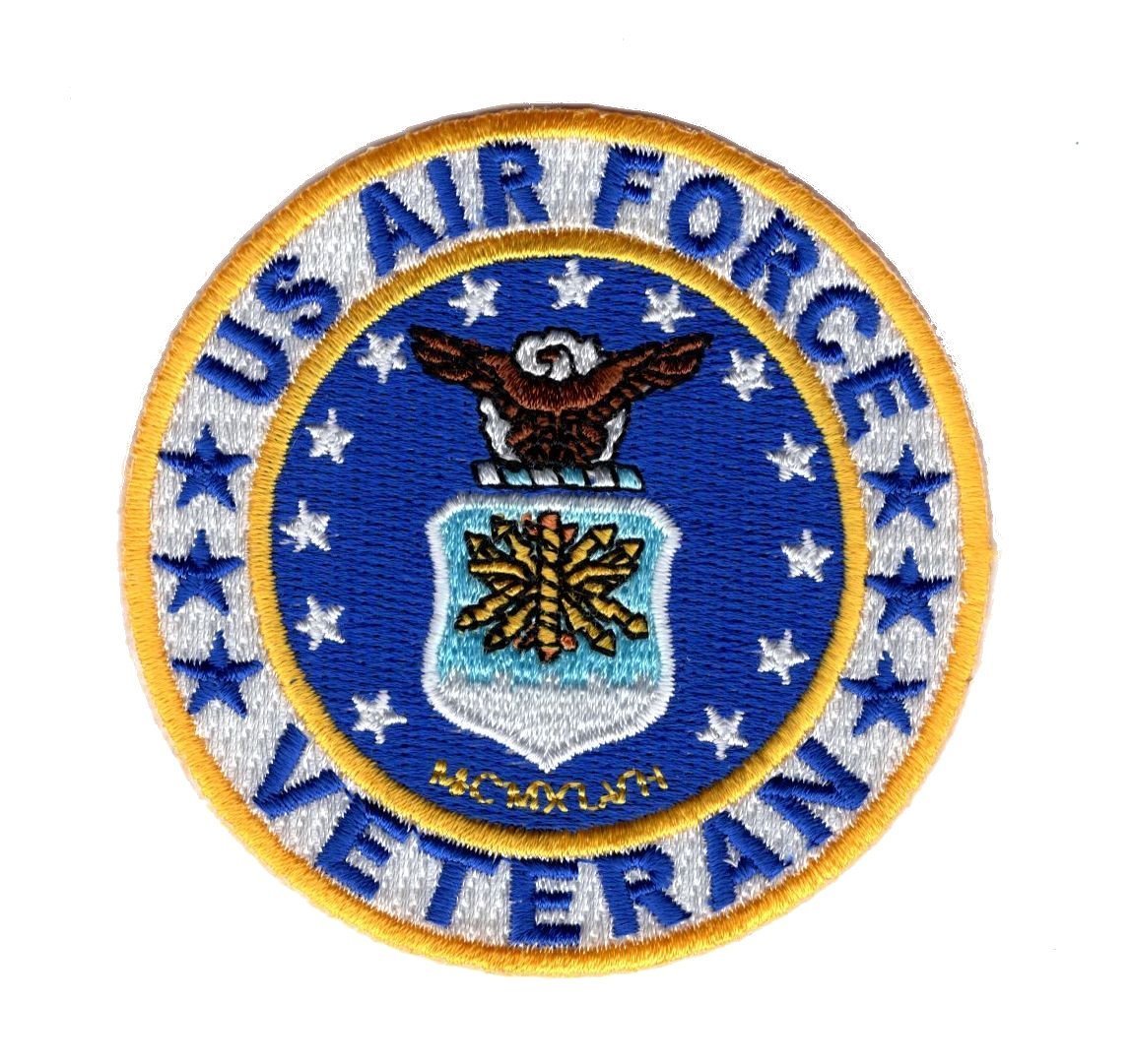 AirMan Veteran Embroidered Iron on Sew on 3 inch Patch