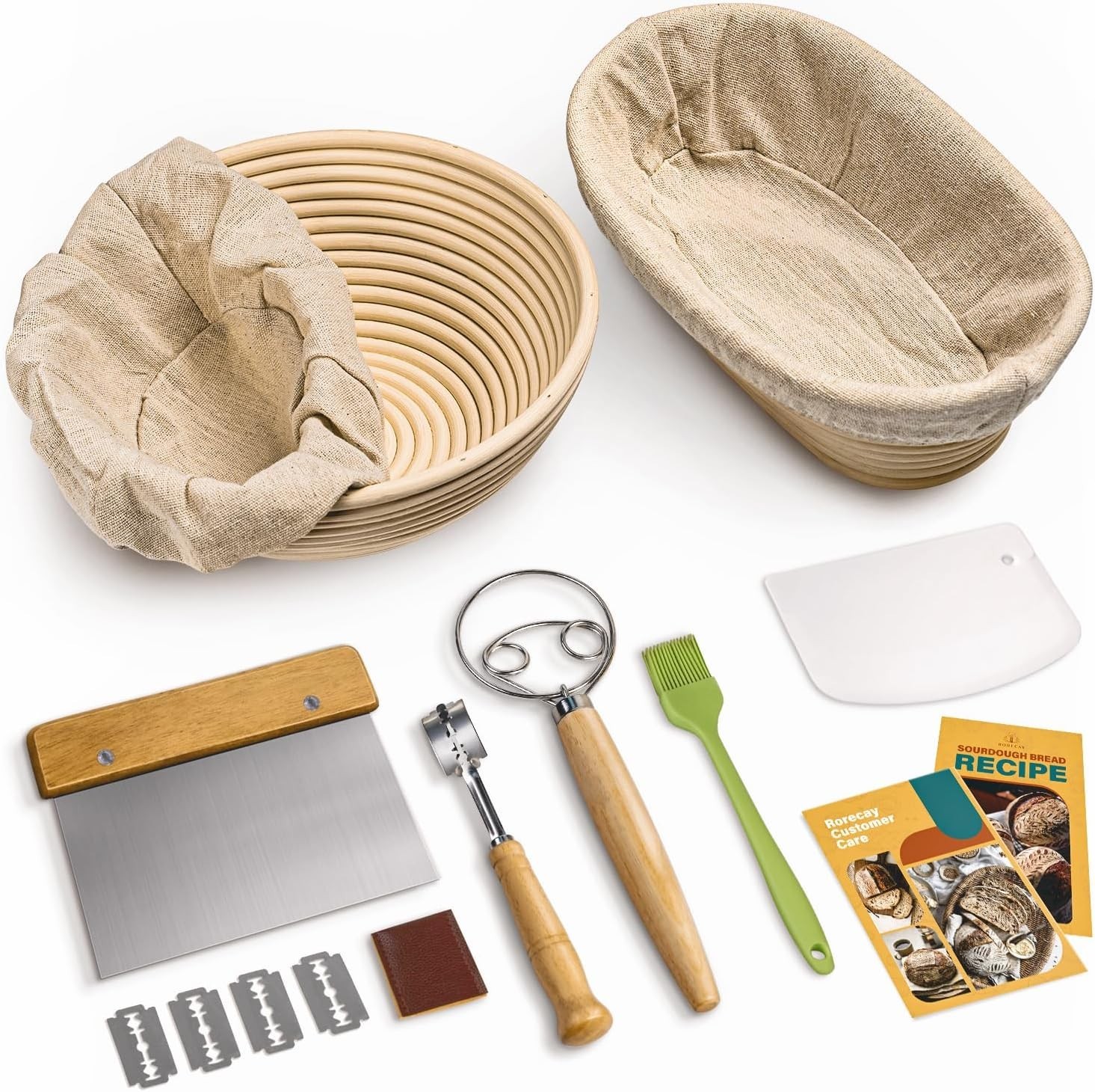 Professional Sourdough Starter Kit with Washable Linen & Essential Tools