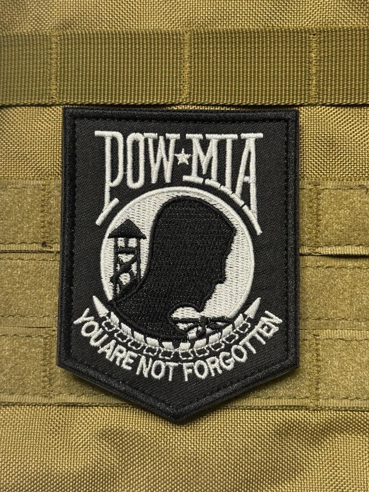 POW MIA PATCH VIETNAM WAR Patch Hook Loop 4"