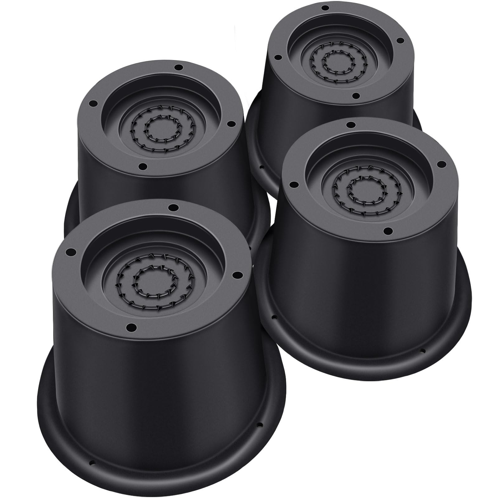 4 Pack Round Bed Risers 2" Heavy Duty Furniture Chair Table Leg Lifts