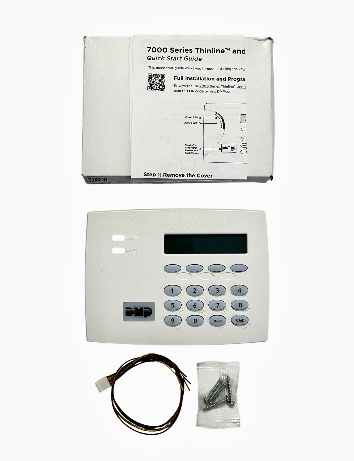 DMP 7160-W Thinline LCD Aqualite 7000 Series Keypad White
