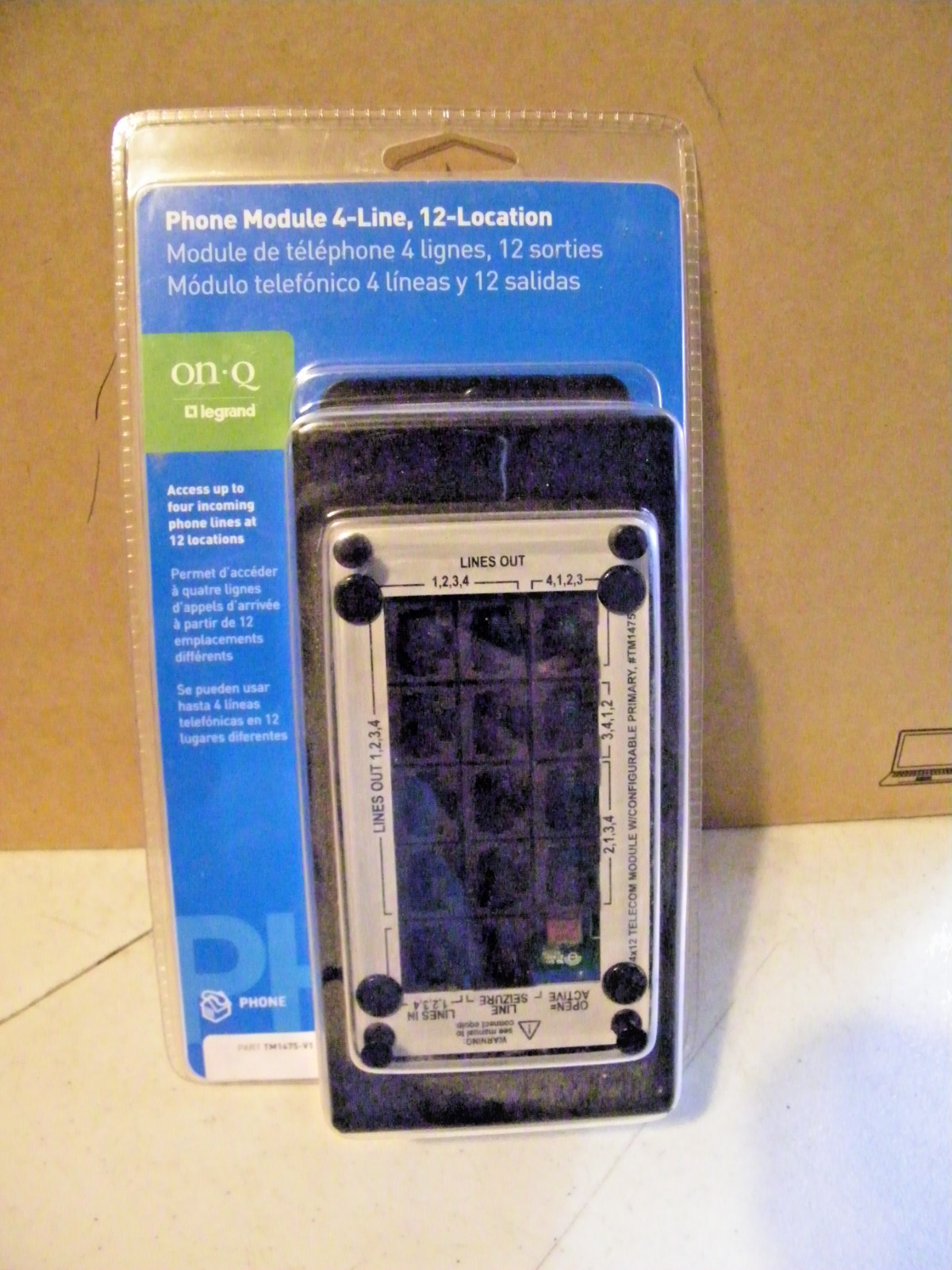 New Legrand ON-Q Phone Input Module 4 Line 12 Location
