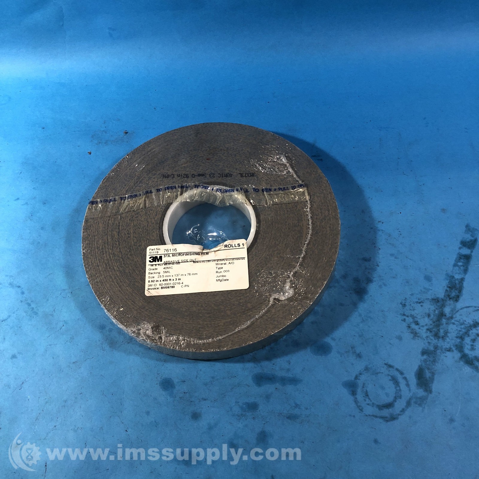 3M 373L Size 19mm, 19mm-0.75 IN-3/4IN Microfinishing Film Roll FNFP