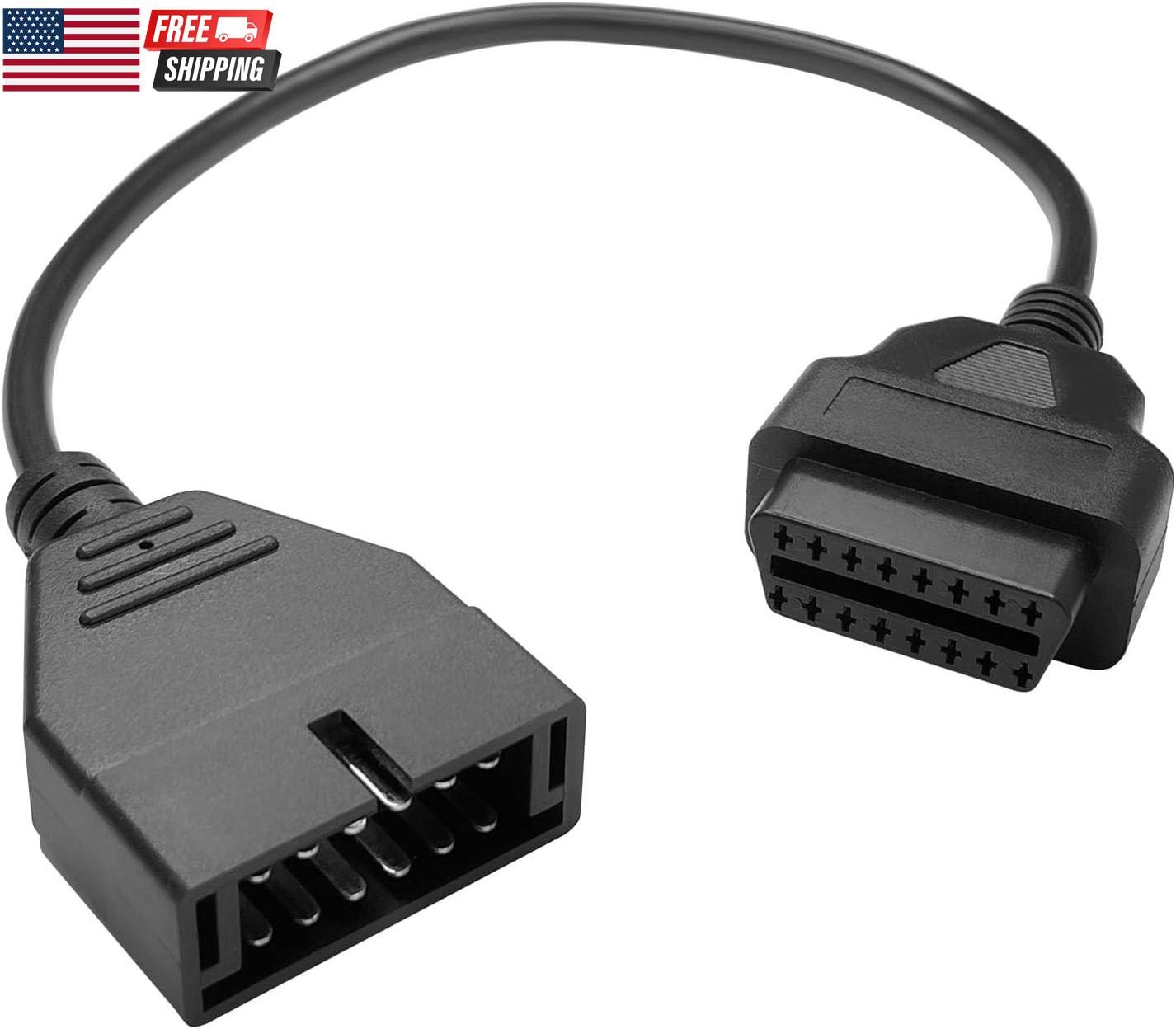 Obd1 to Obd2 Gm Adapter Cable 12 Pin to 16 Pin Connector Obd1 Scanner Extension