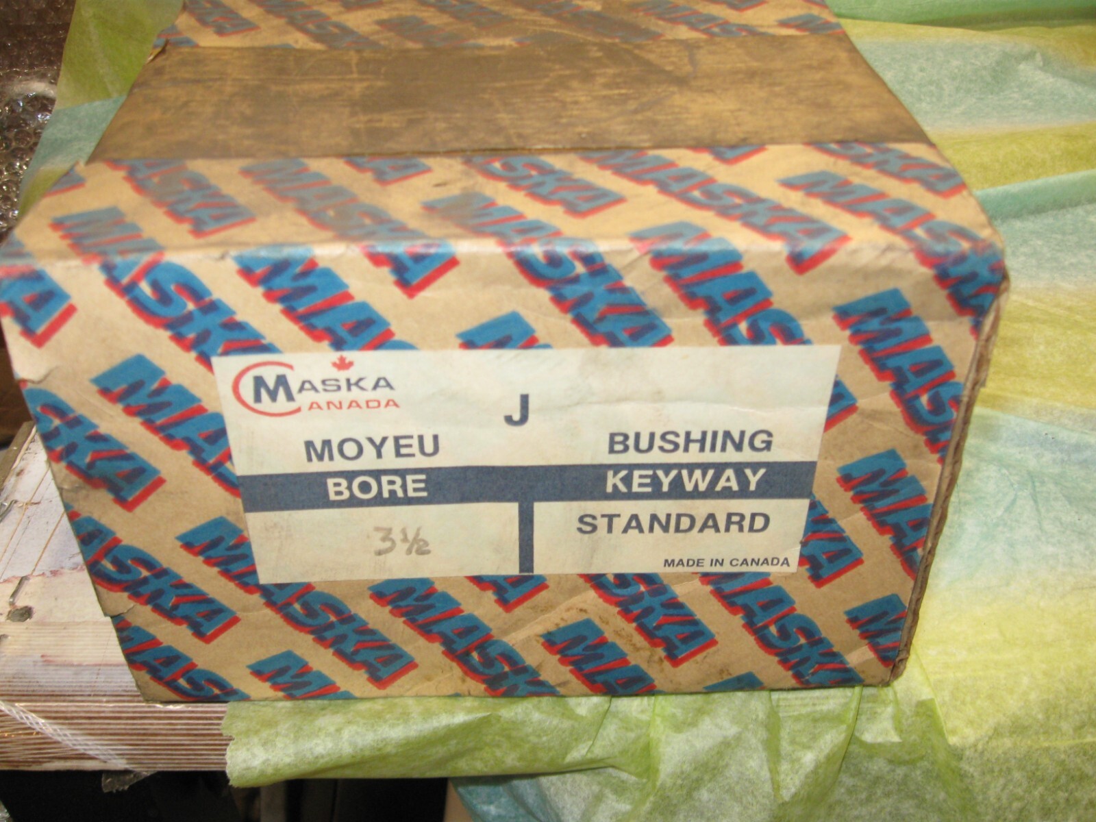 Maska 3 1/2 in Bore Bushing Hub New old stock