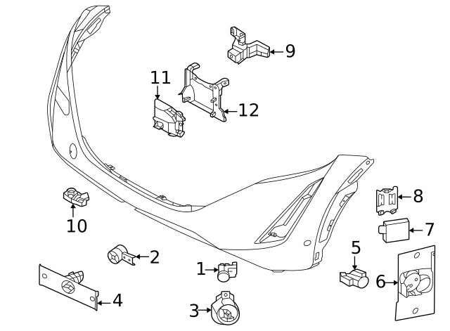 Genuine Nissan Blind Spot Detection System Warning Sensor Bracket 28452-5MP4A
