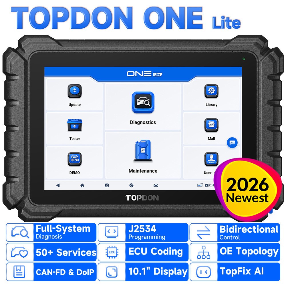 2026 Newest TOPDON ONE Lite 10.1" Wireless Bidirectional Diagnostic Scan Tool