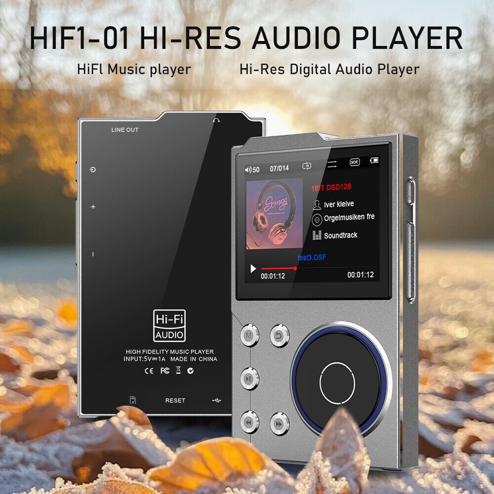 2.4" Bluetooth HiFi MP3 Player DSD High Resolution Digital Audio Music Player