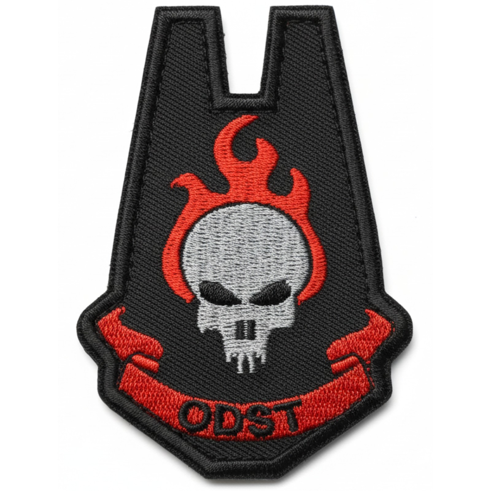 HALO BLACK AND RED ODST PATCH - 2.5 X 3.5 Inch 2pc BUNDLE HOOK BACKING