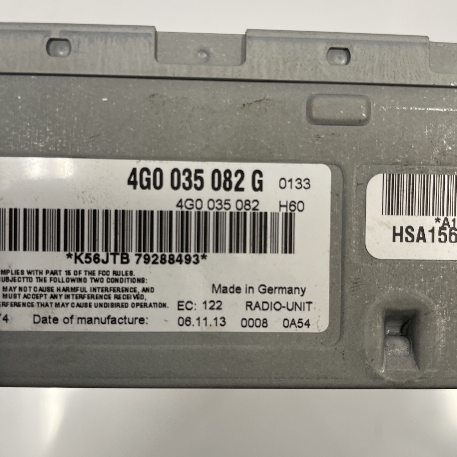 2014 Audi S5 MMI Radio Receiver Module 4G0035082G 2013-2017 A5 A4 S4
