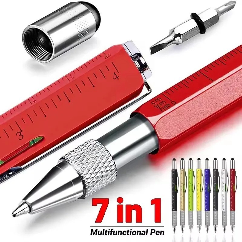 Multifunction Stylus Pen Touch Screen Screwdriver Ruler Level Ballpoint