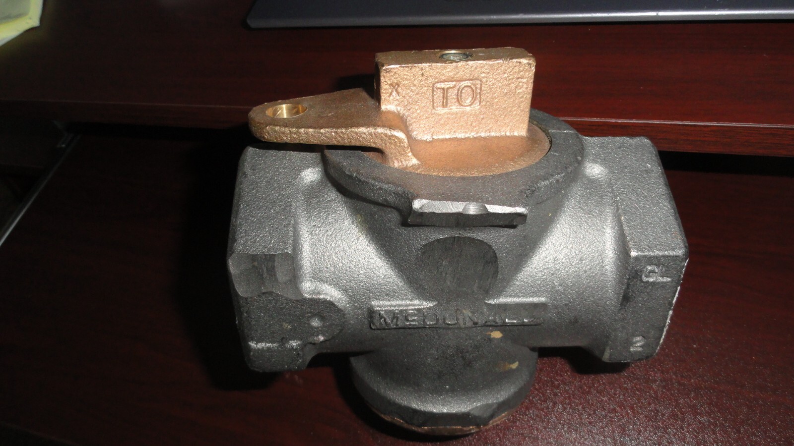 Mcdonald 2" GAS METER VALVE 175PSIG BLACK IRON BODY BRASS SAME DAY SHIP