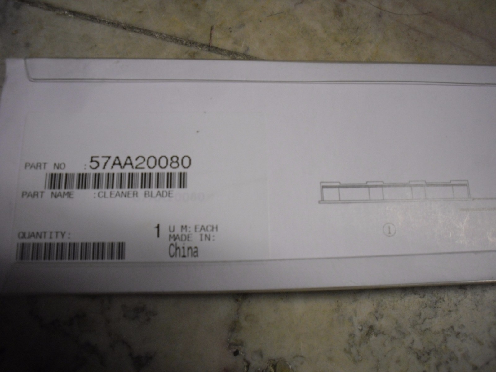 New ! Genuine Konica Minolta Bizhub 600 601 750 751 Cleaning Blade 57AA20080