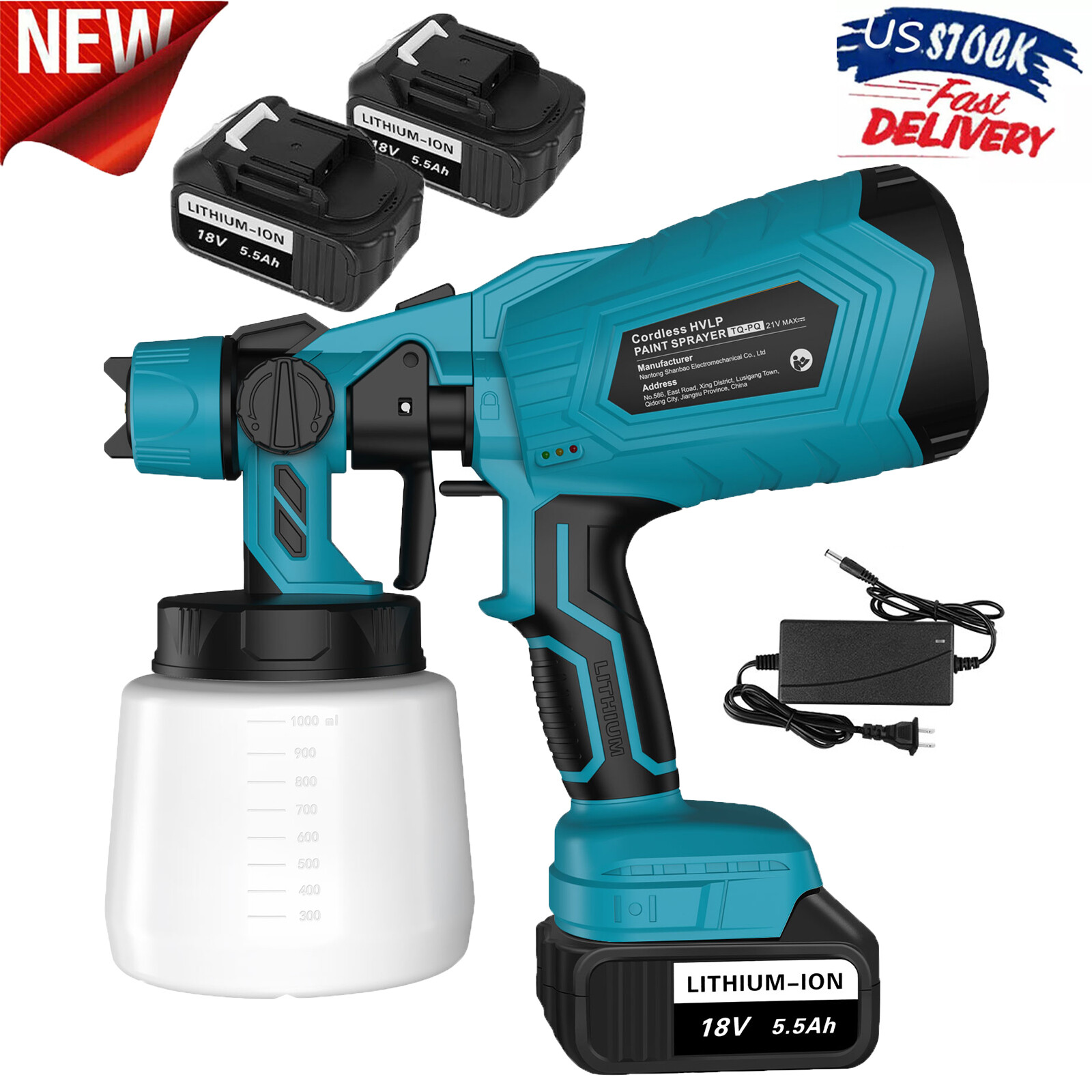 High Pressure Airless Paint Sprayer Spray Gun Cordless For Makita 18V Battery