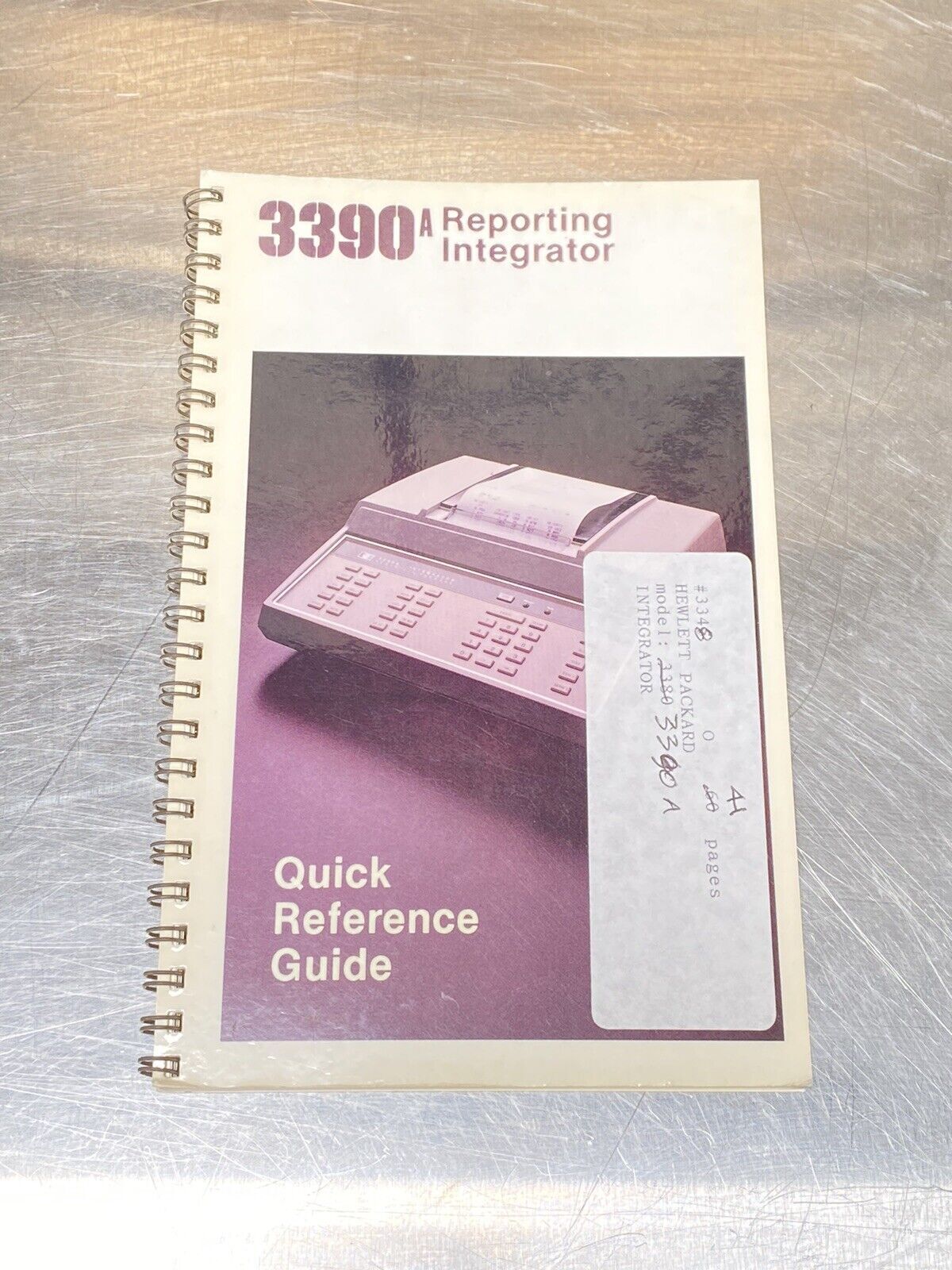 Hewlett Packard HP 3390A Reporting Integrator - Users Guide / Manual