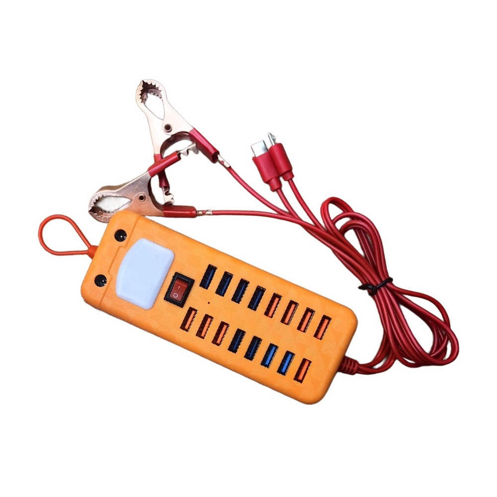 16 USB Port Power Adapter with Clip Switch and Multiple Safety Protections