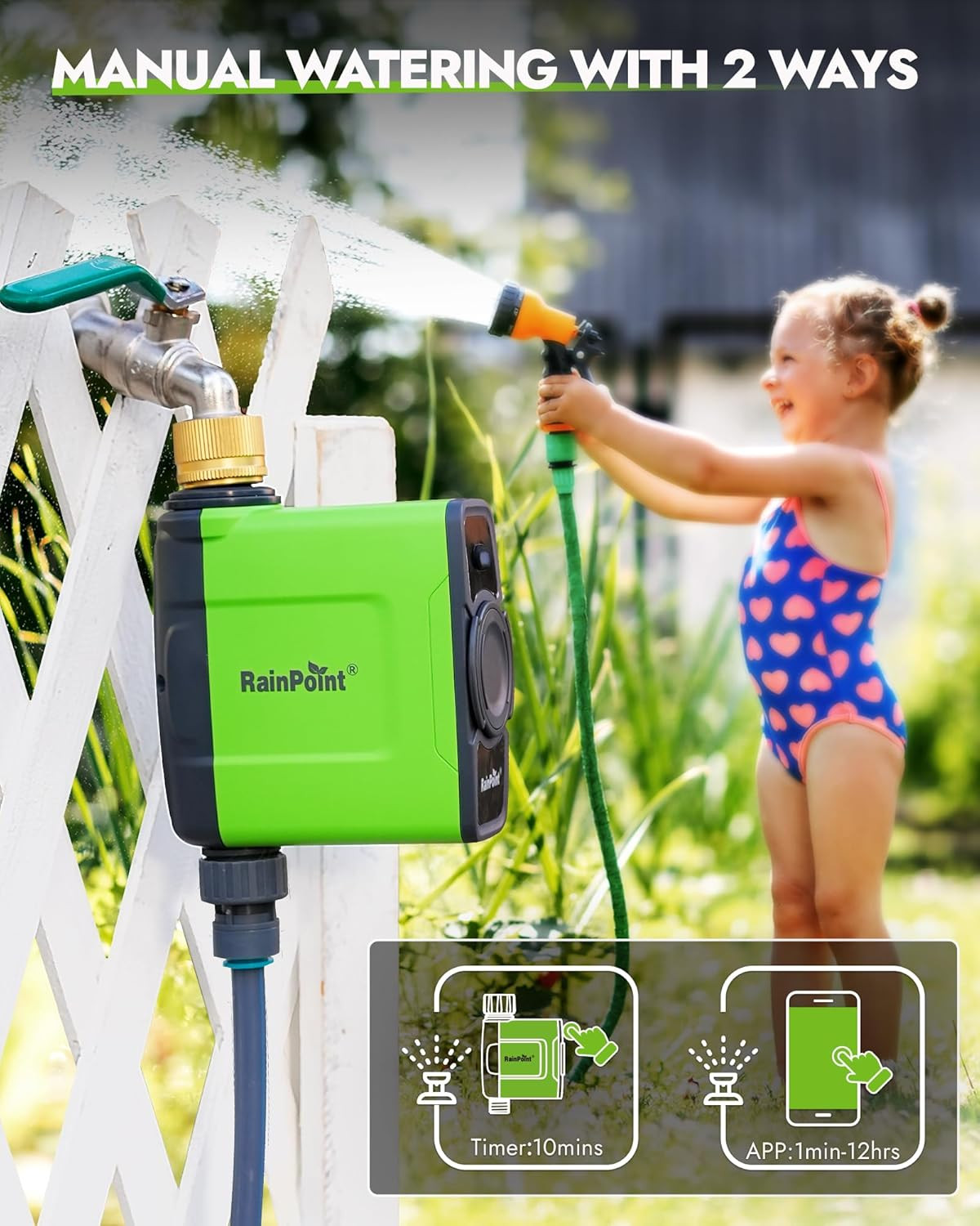 Smart Wifi Water Timer for Garden Hose with Rain Delay & Ethernet Support
