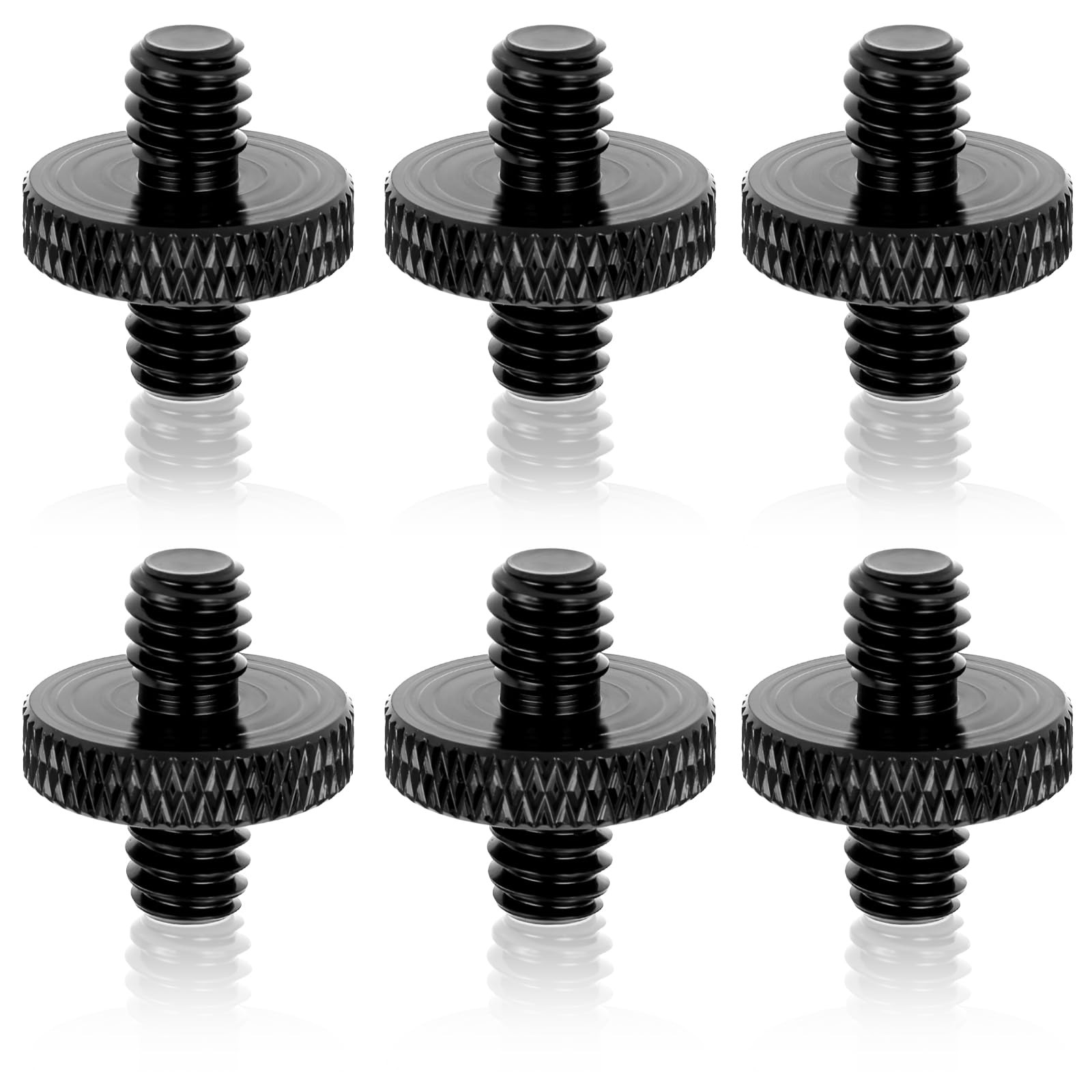 Skrfren 6 Pack 1/4" Male to Threaded Tripod Screw Adapter, Double...