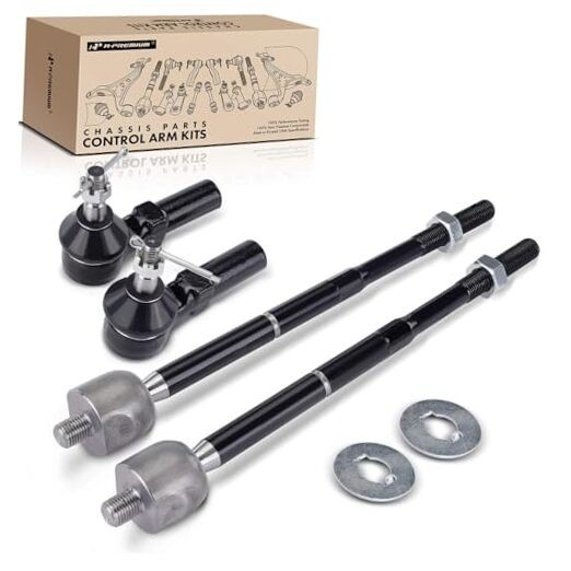 Set of 4, Front Inner and Outer Tie Rod End Kit, Compatible with Mazda CX-5