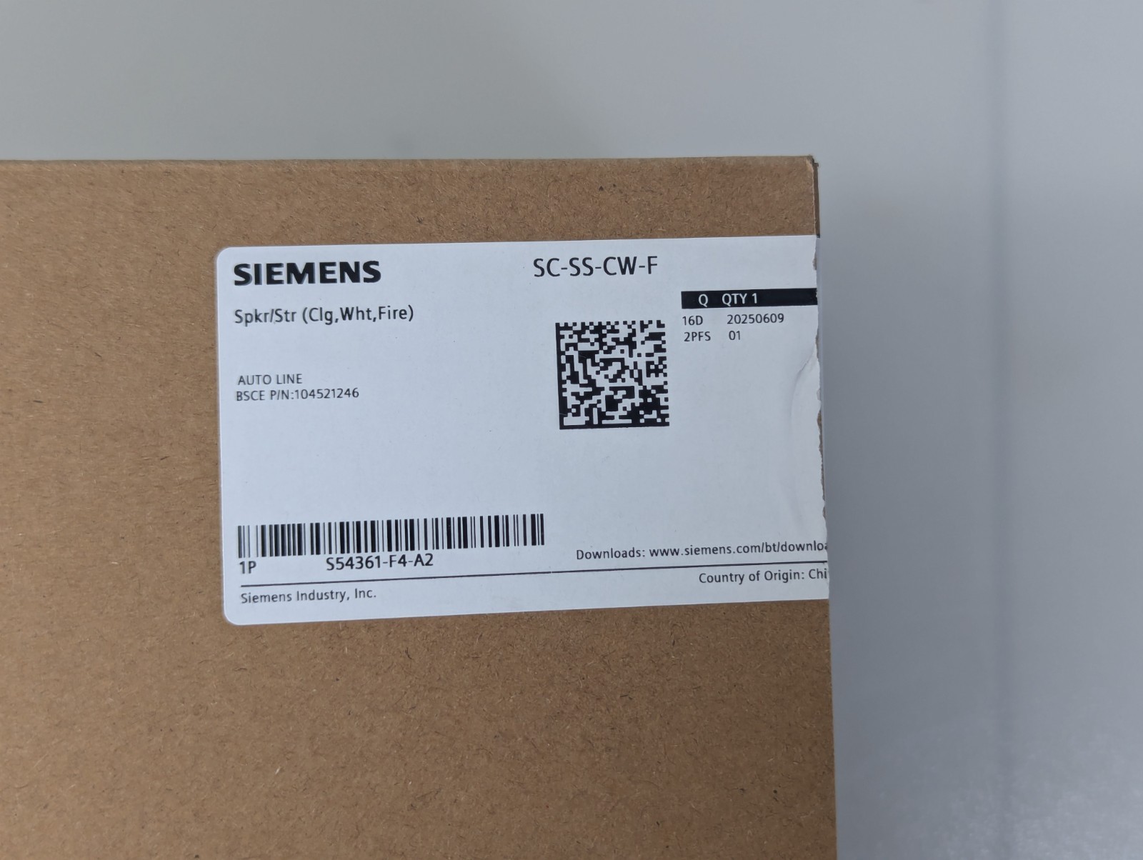 Siemens SC-ST-CW-F Fire Alarm