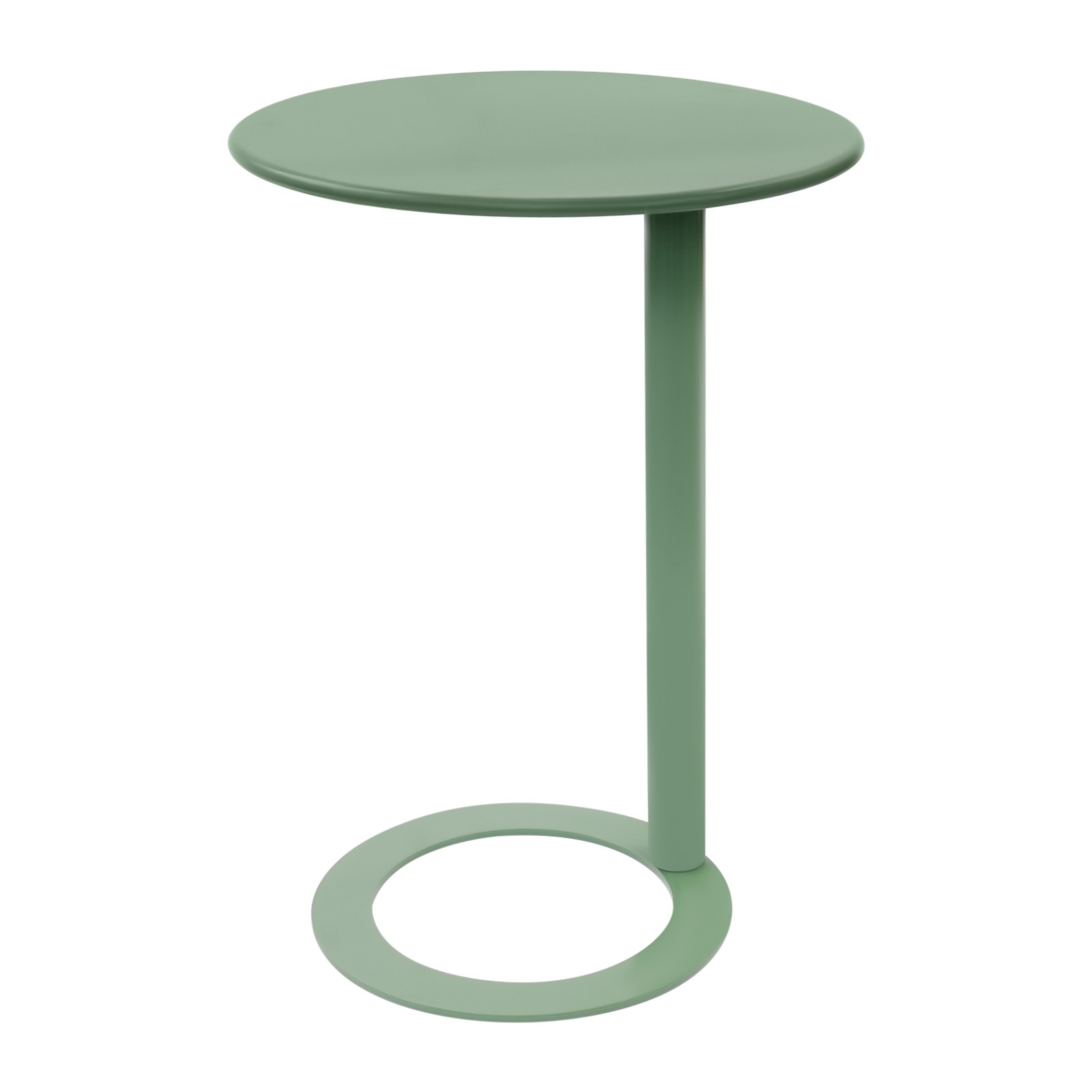 Round Side Table C-Shaped Sofa Table Bedside Reading Table for Living Room US