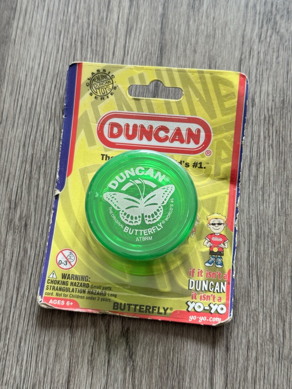 DUNCAN BUTTERFLY YO-YO - THE ORIGINAL WORLDS #1 YOYO - (GREEN) - BRAND NEW!