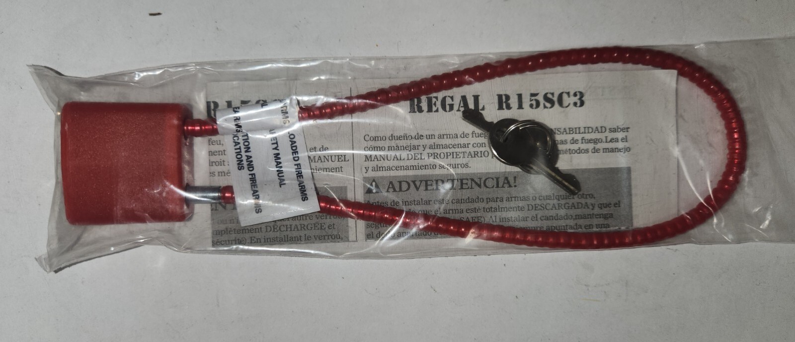 Regal Firearms R15SC3 / Orange  15" Gun Cable Lock