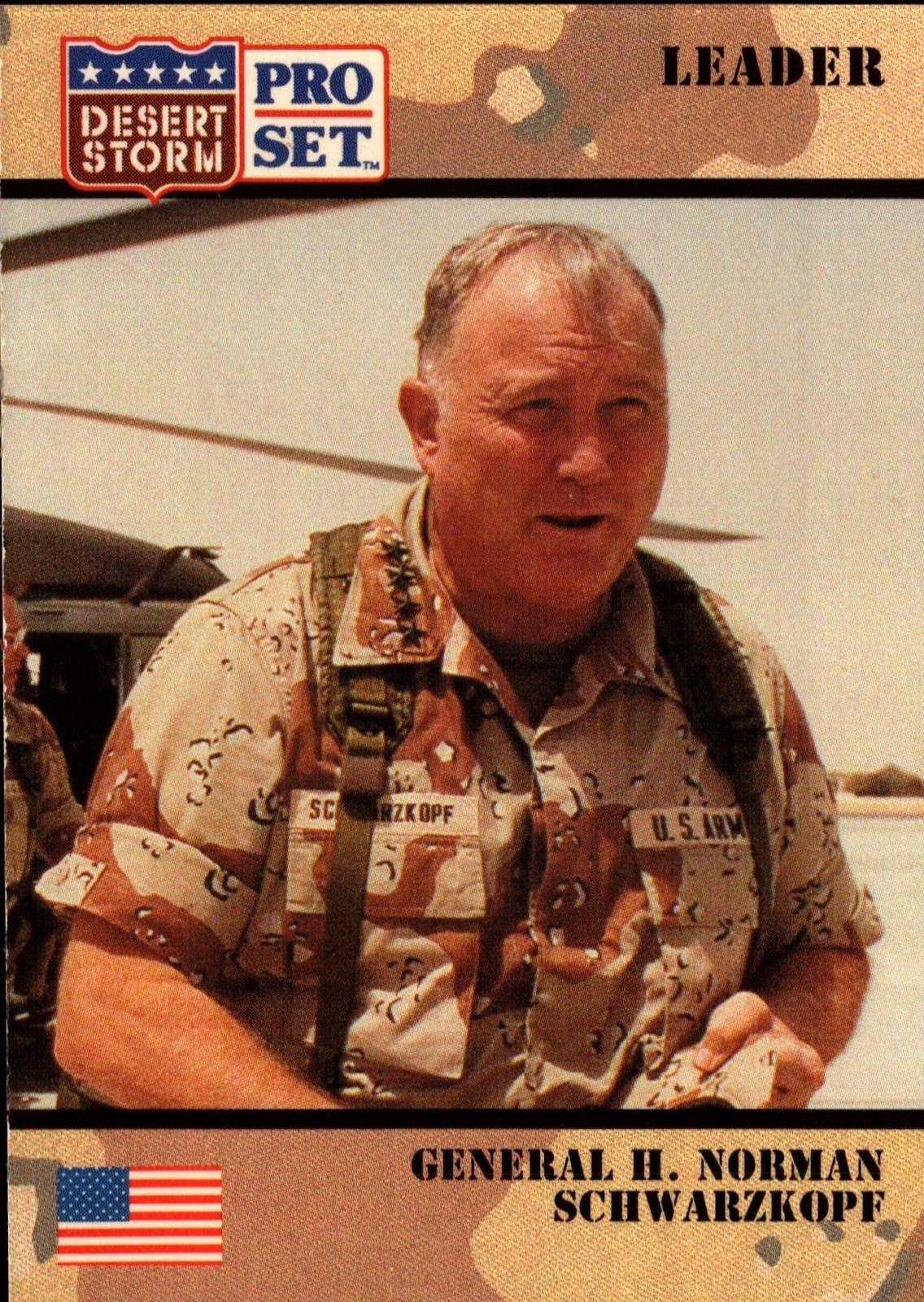 General H. Norman Schwarzkopf Desert Storm 1991  Pro Set #89 Card