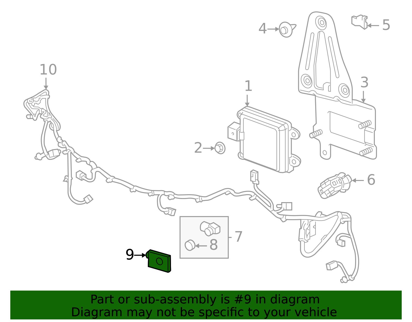 Genuine GM 2018-2022 Enclave front sensor Bracket 84913385